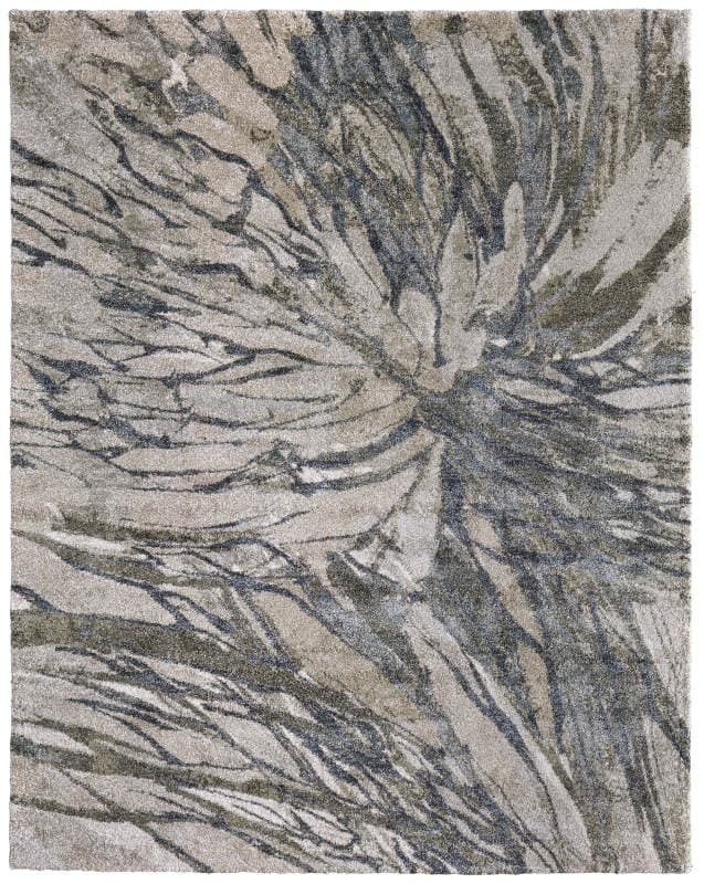 Skyview Modern Abstract, Grey/Green/Ivory