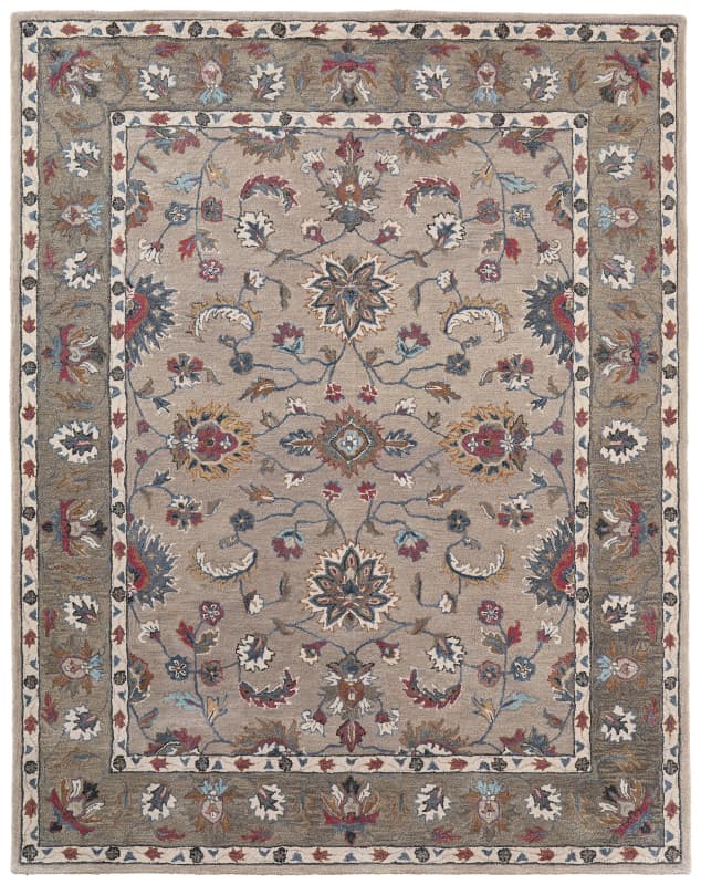 Rylan Transitional Oriental, Ivory/Taupe/Blue