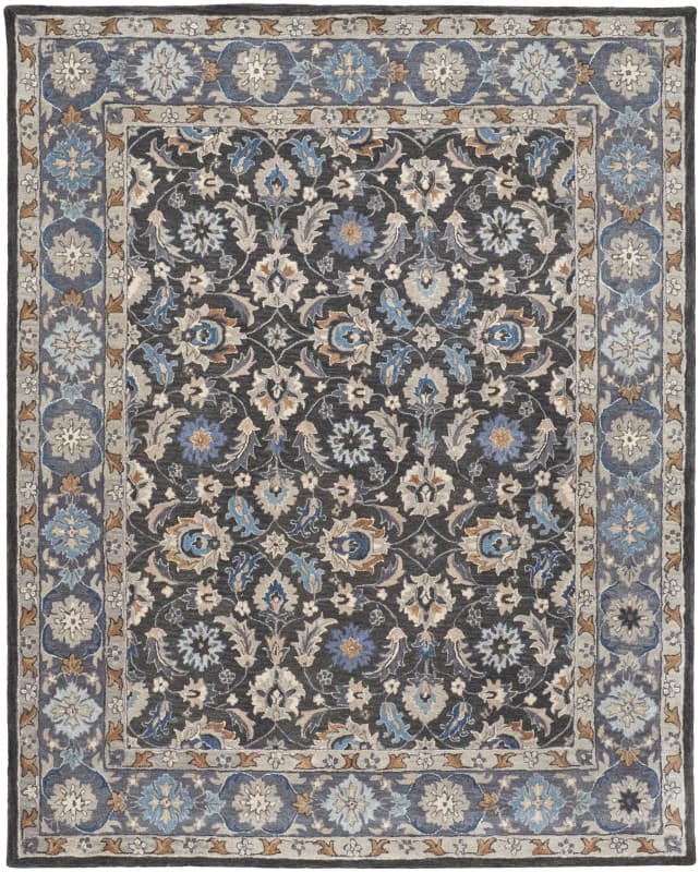 Rylan Transitional Oriental, Taupe/Blue/Ivory