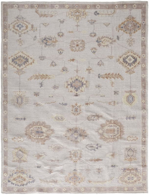 Wendover Transitional Oriental, Ivory/Orange