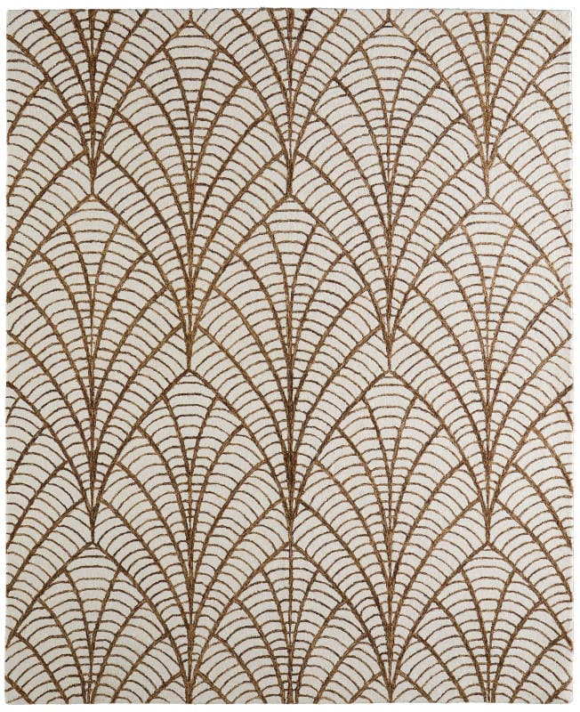Wallace Modern Ikat, White/Brown
