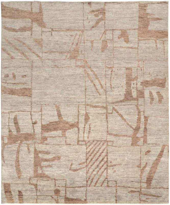 Sutton Transitional Abstract, Tan/Orange