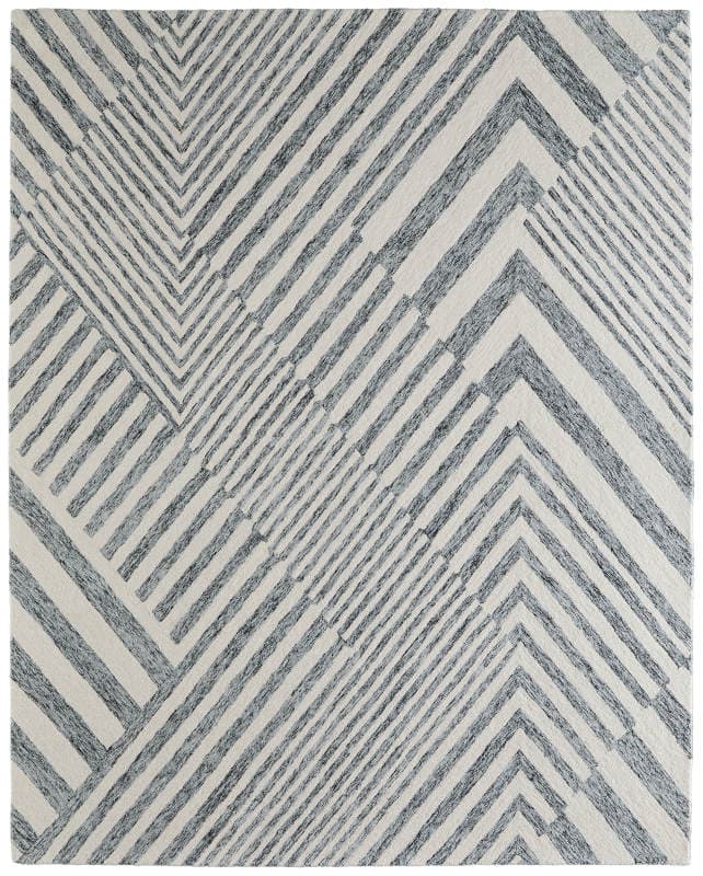 Wallace Modern Geometric, Grey/Ivory