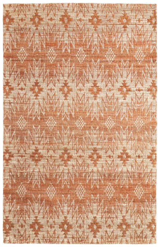 Lilliana Transitional Geometric, Orange/Ivory/Tan