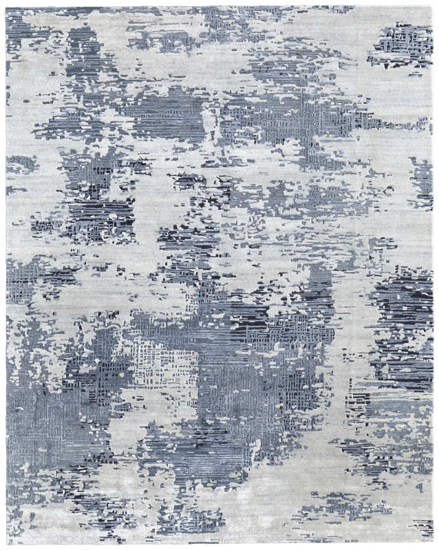 Zarah Modern Abstract, Blue/Ivory