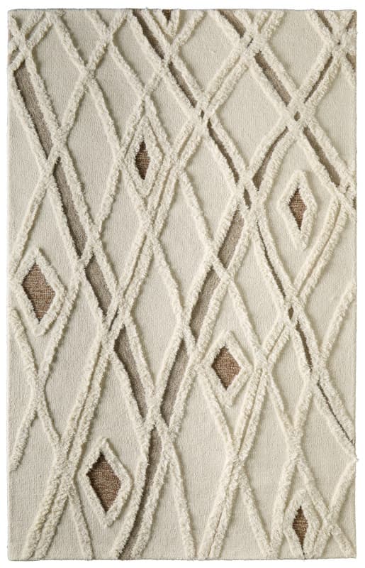 Anica Transitional Geometric, Ivory/Taupe/Brown