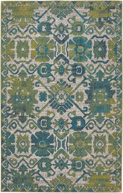 Foster Transitional Oriental, Green/Blue