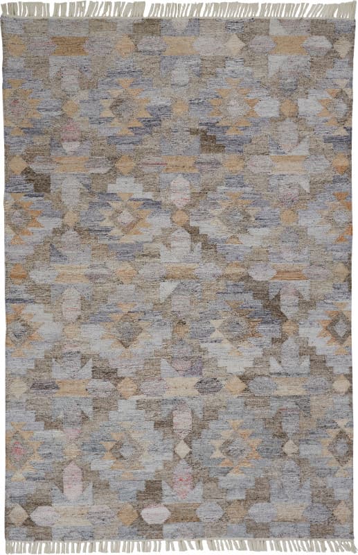 Beckett Transitional Moroccan, Taupe/Grey/Blue