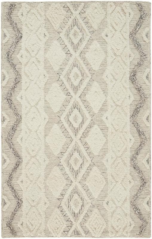 Anica Transitional Geometric, Ivory/Taupe/Grey