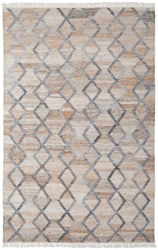 Beckett Transitional Trellis & Lattice, Grey/Ivory/Tan