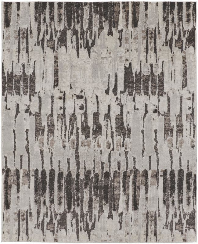 Vancouver Modern Abstract, Ivory/Brown/Grey
