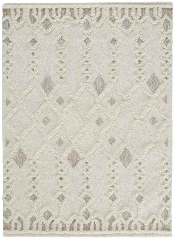 Anica Transitional Trellis & Lattice, Ivory/Tan/Silver