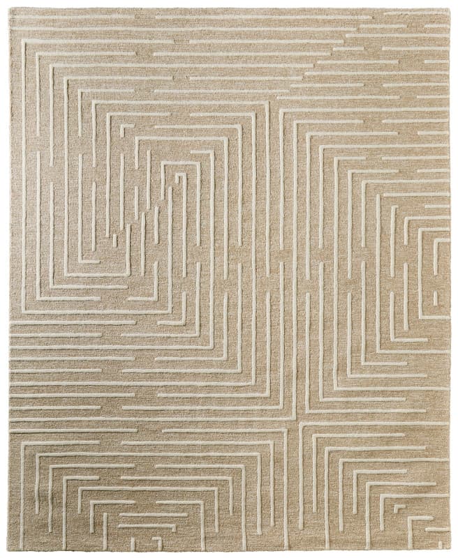 Fenner Transitional Geometric, Taupe/Ivory