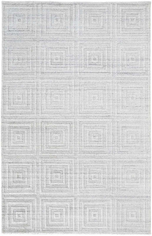 Redford Transitional Solid, White/Silver