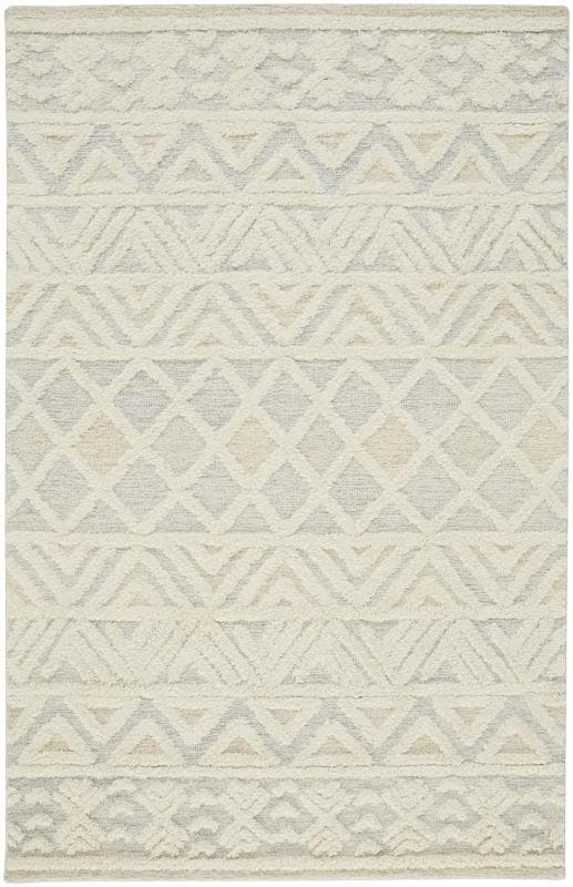 Anica Traditional Geometric, Ivory/Blue/Tan