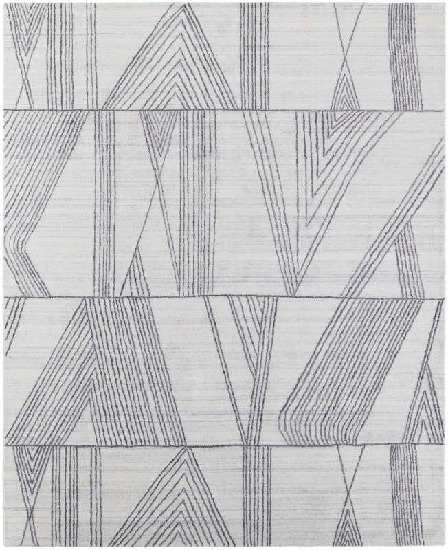 Whitton Modern Abstract, Ivory/Black