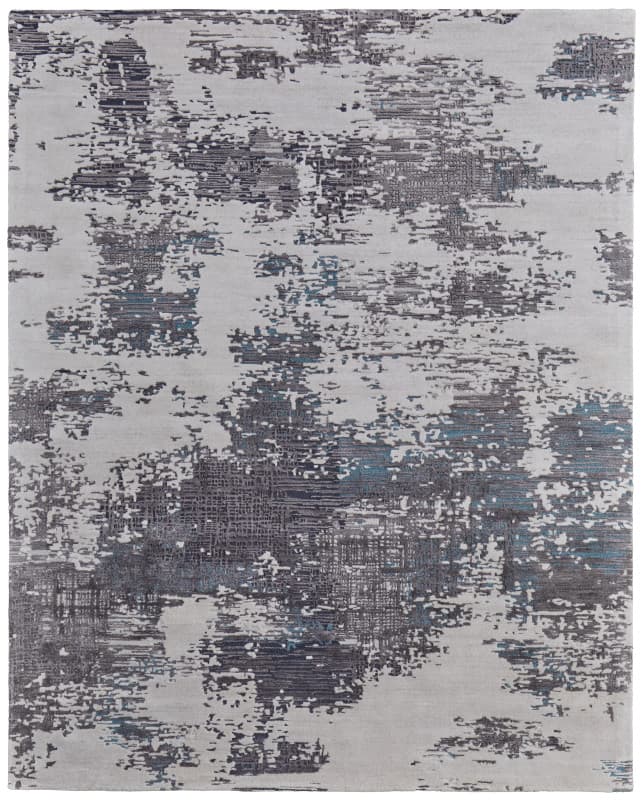 Zarah Modern Abstract, Ivory/Grey/Blue