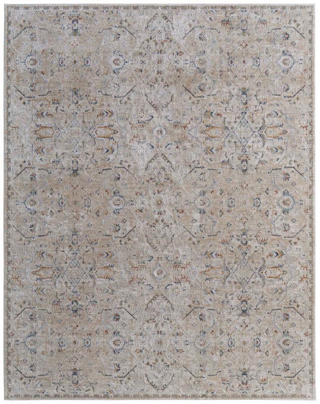 Pasha Transitional Distressed, Taupe/Ivory/Blue