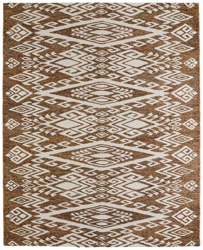 Wallace Transitional Medallion, Brown/White