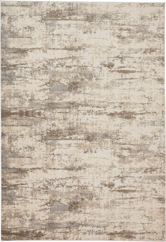 Parker Transitional Abstract, Ivory/Brown