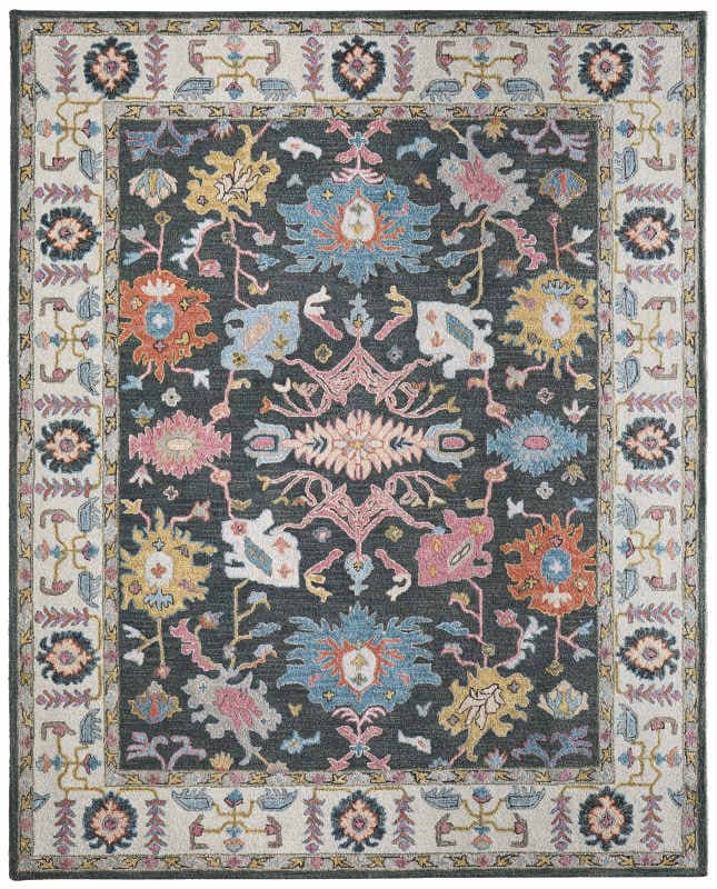Springfield Traditional Floral & Botanical, Grey/Ivory/Blue