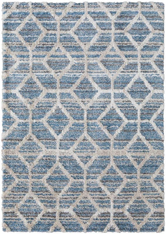 Mynka Transitional Diamond, Blue/Ivory