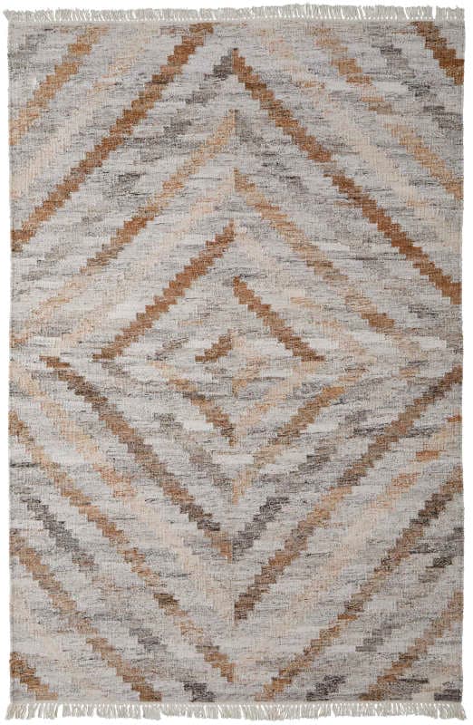 Beckett Transitional Geometric, Ivory/Grey/Tan