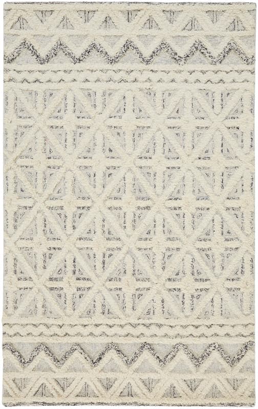 Anica Transitional Geometric, Ivory/Black