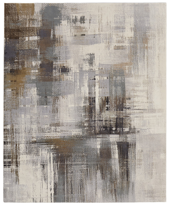 Clio Modern Abstract, Ivory/Grey/Brown