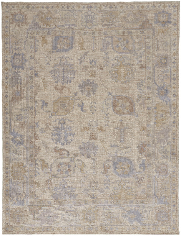 Wendover Transitional Floral & Botanical, Tan/Orange/Blue Wendover Transitional Floral & Botanical, Tan/Orange/Blue