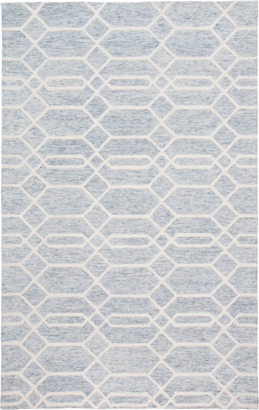 Belfort Transitional Trellis & Lattice, Blue/Ivory