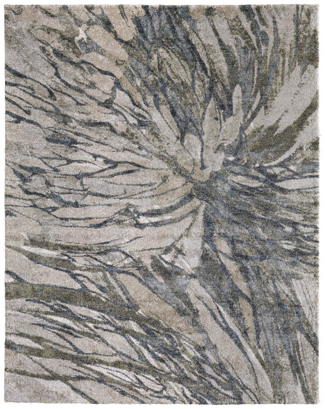 Skyview Modern Abstract, Grey/Green/Ivory