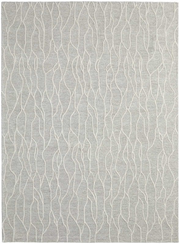 Enzo Transitional Abstract, Taupe/Ivory