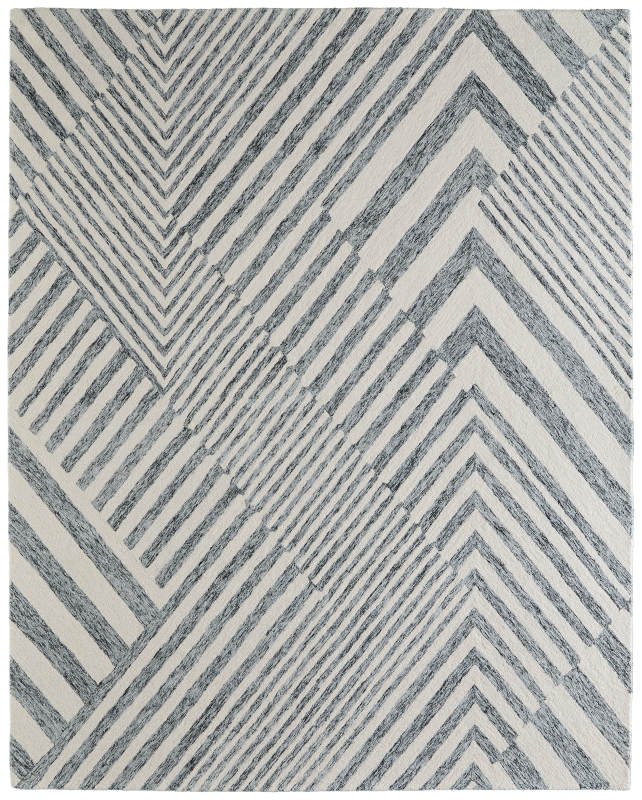 Wallace Modern Geometric, Grey/Ivory