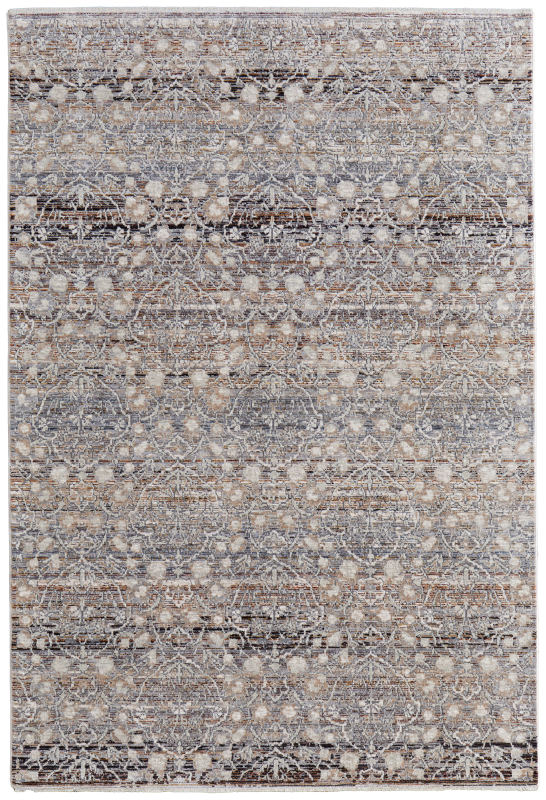 Caprio Transitional Damask, Grey/Ivory/Tan