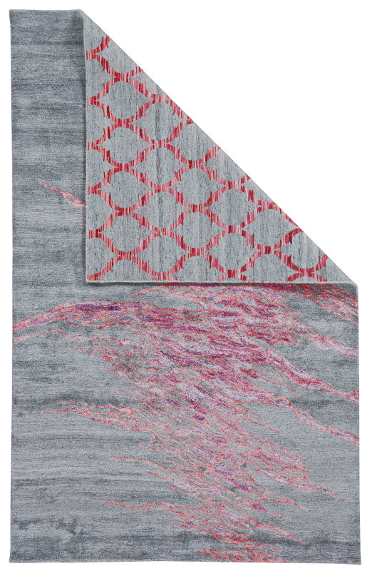 Cosmo Transitional WaterColour, Red/Grey/Ivory