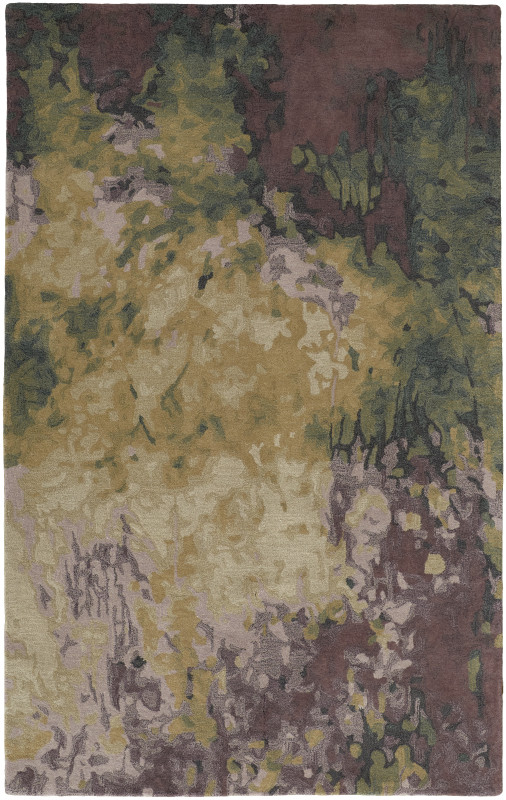 Amira Transitional Abstract, Gold/Purple/Green