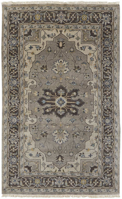 Ustad Traditional Persian, Grey/Taupe/Blue