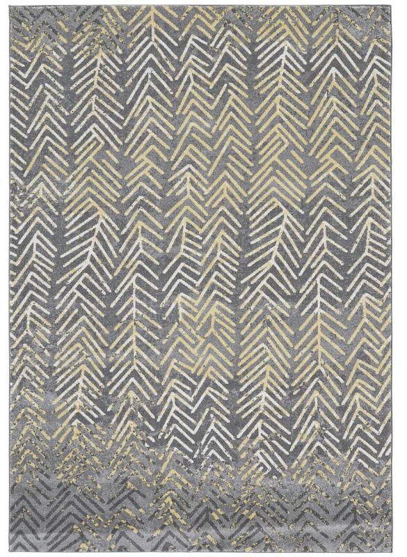Bleecker Modern Chevron, Grey/Yellow/White