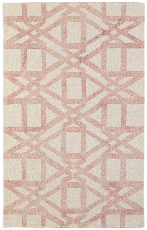 Lorrain Modern Geometric, Ivory/Pink/Tan