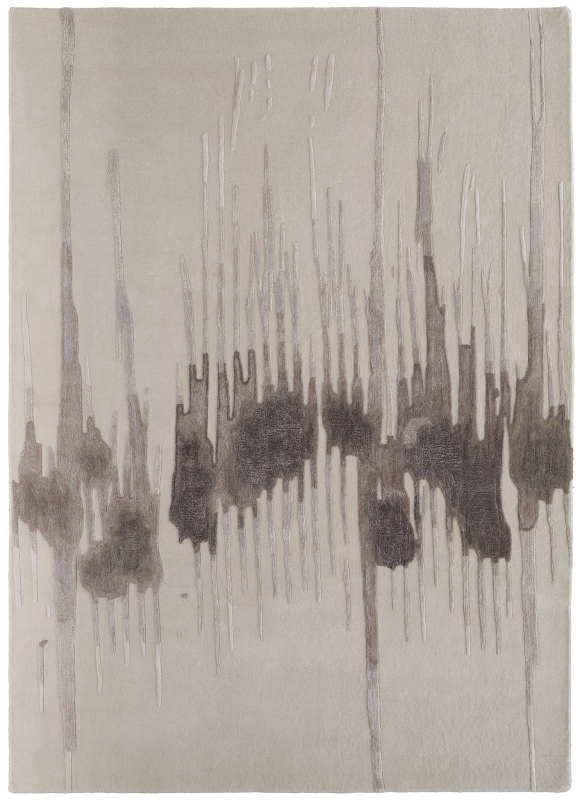 Anya Transitional Abstract, Ivory/Brown/Taupe