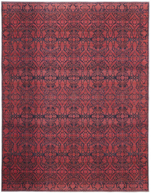 Voss Transitional Trellis & Lattice, Red/Black