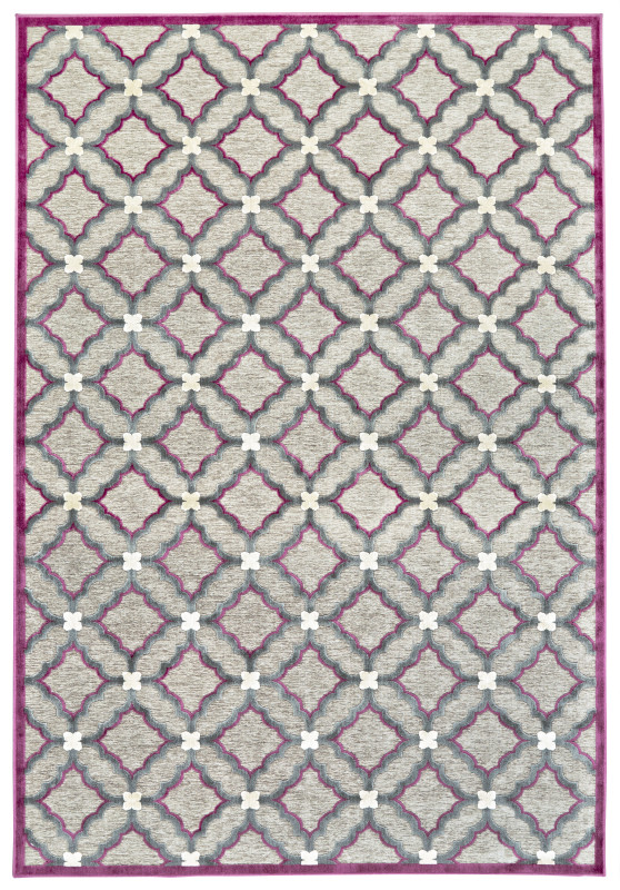 Saphir Rubus Modern Geometric, Taupe/Grey/Purple