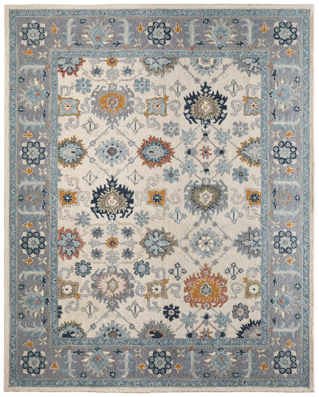 Springfield Traditional Floral & Botanical, Blue/Grey/Ivory Springfield Traditional Floral & Botanical, Blue/Grey/Ivory