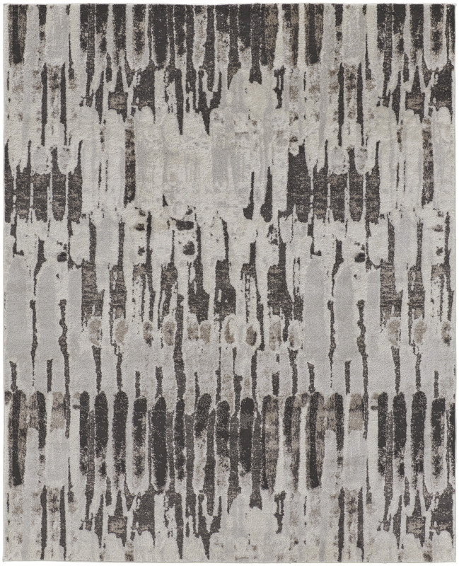 Vancouver Modern Abstract, Ivory/Brown/Grey
