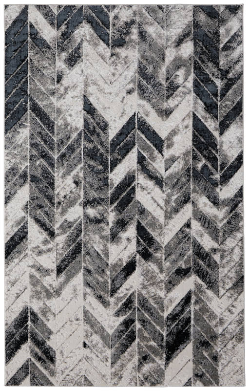 Micah Modern Chevron, Black/Grey/Silver