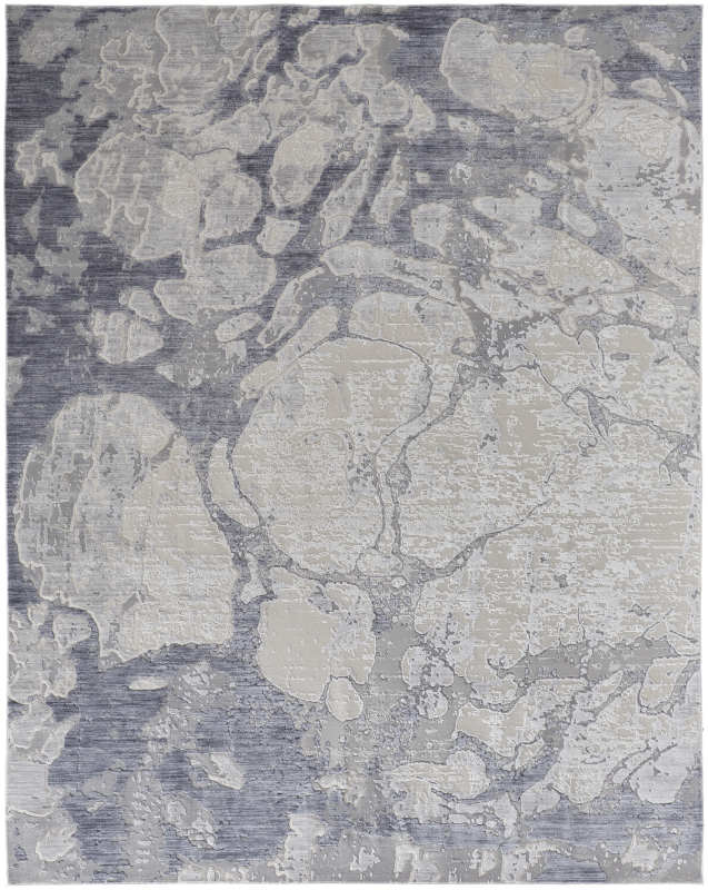 Laina Transitional Abstract, Ivory/Blue