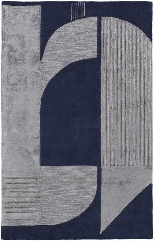 Nash Modern Geometric, Blue/Silver