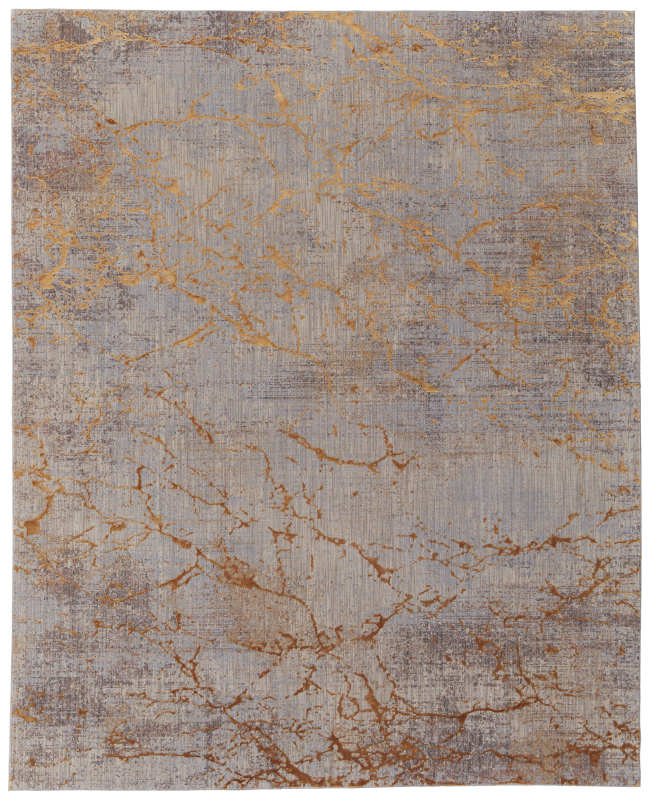 Pryor Modern Abstract, Gold/Brown/Grey