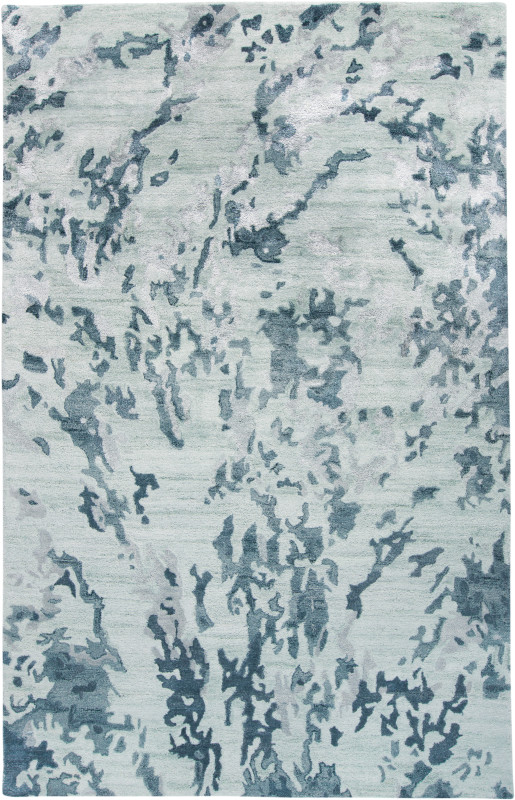 Dryden Transitional Abstract, Blue/Green/Silver